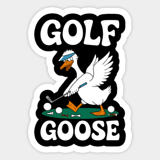 Golf Goose Funny Golfer Sticker